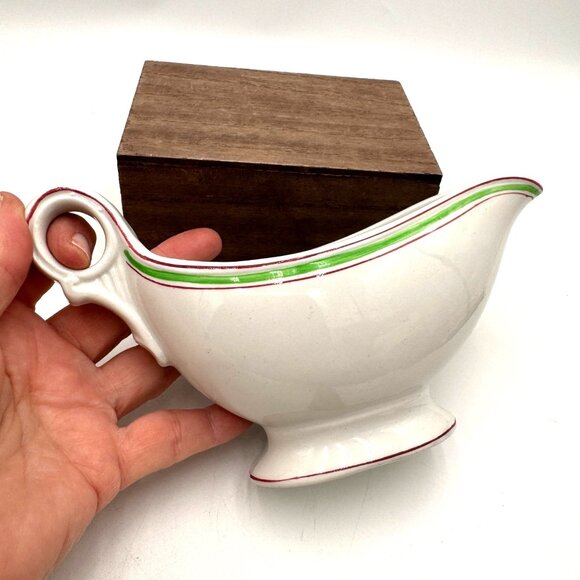 ANTIQUE GRINDLEY HOTEL WARE ENGLAND VITRIFIED IRON STONE GRAVEY BOAT - Picture 2 of 9